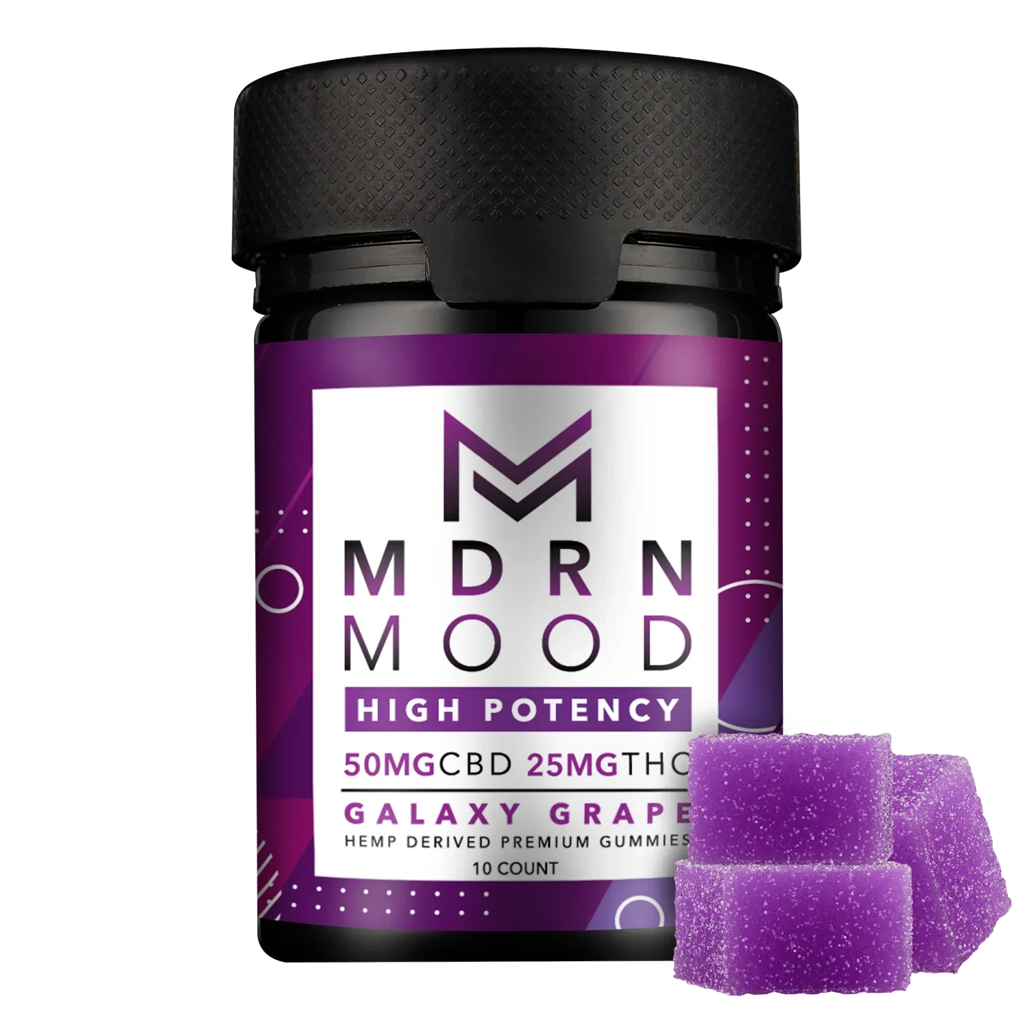 Galaxy Grape Gummies - 50mg CBD / 25mg THC (10 count) - We The People 