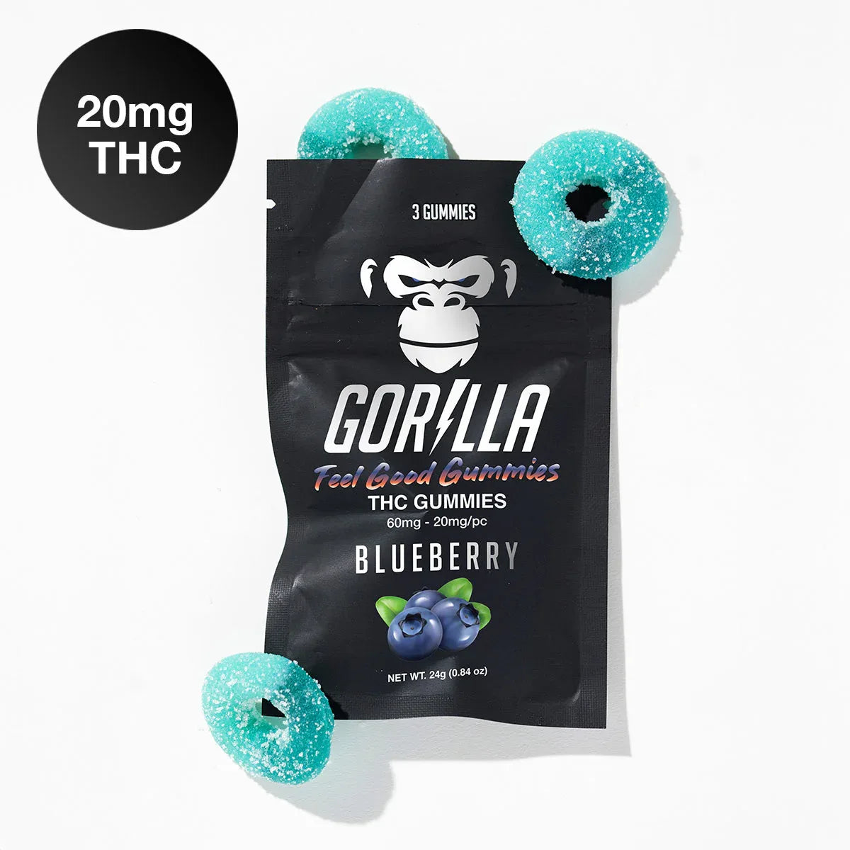 Gorilla Delta 9 THC Gummies | 20 mg | 3-Pack - We The People 