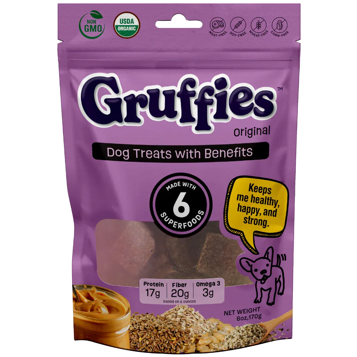 Gruffies Original Dog Treats 6oz Premium Natural - We The People 