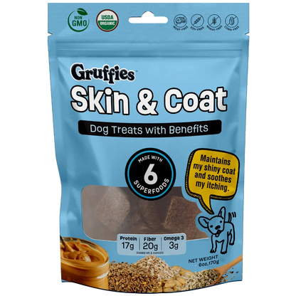 Gruffies Skin & Coat Dog Treats 6oz Healthy Fur - We The People 