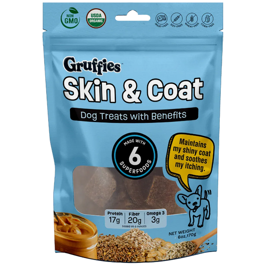 Gruffies Skin & Coat Dog Treats 6oz Healthy Fur - We The People 