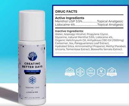 Menthol CBD Roll On with Lidocaine 1500MG - We The People 