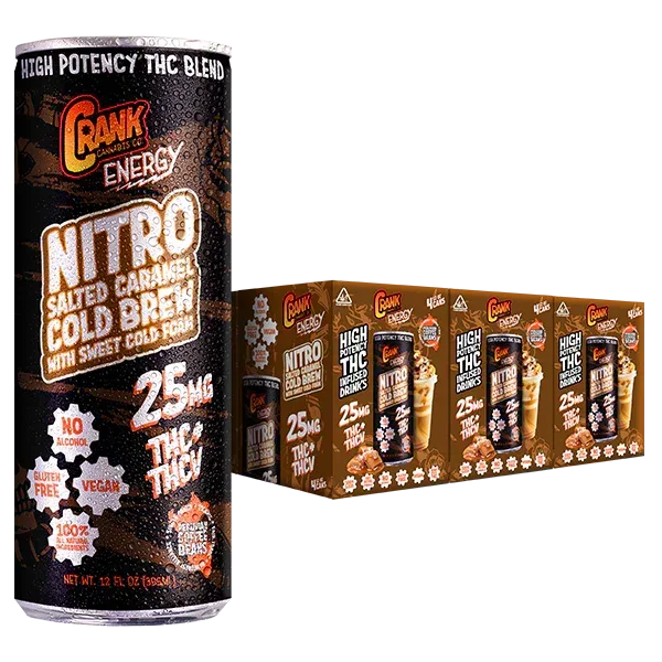 CRANK Nitro Salted Caramel Delta 9 THC Cold Brew - We The People 