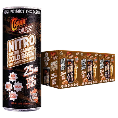 CRANK Nitro Salted Caramel Delta 9 THC Cold Brew - We The People 