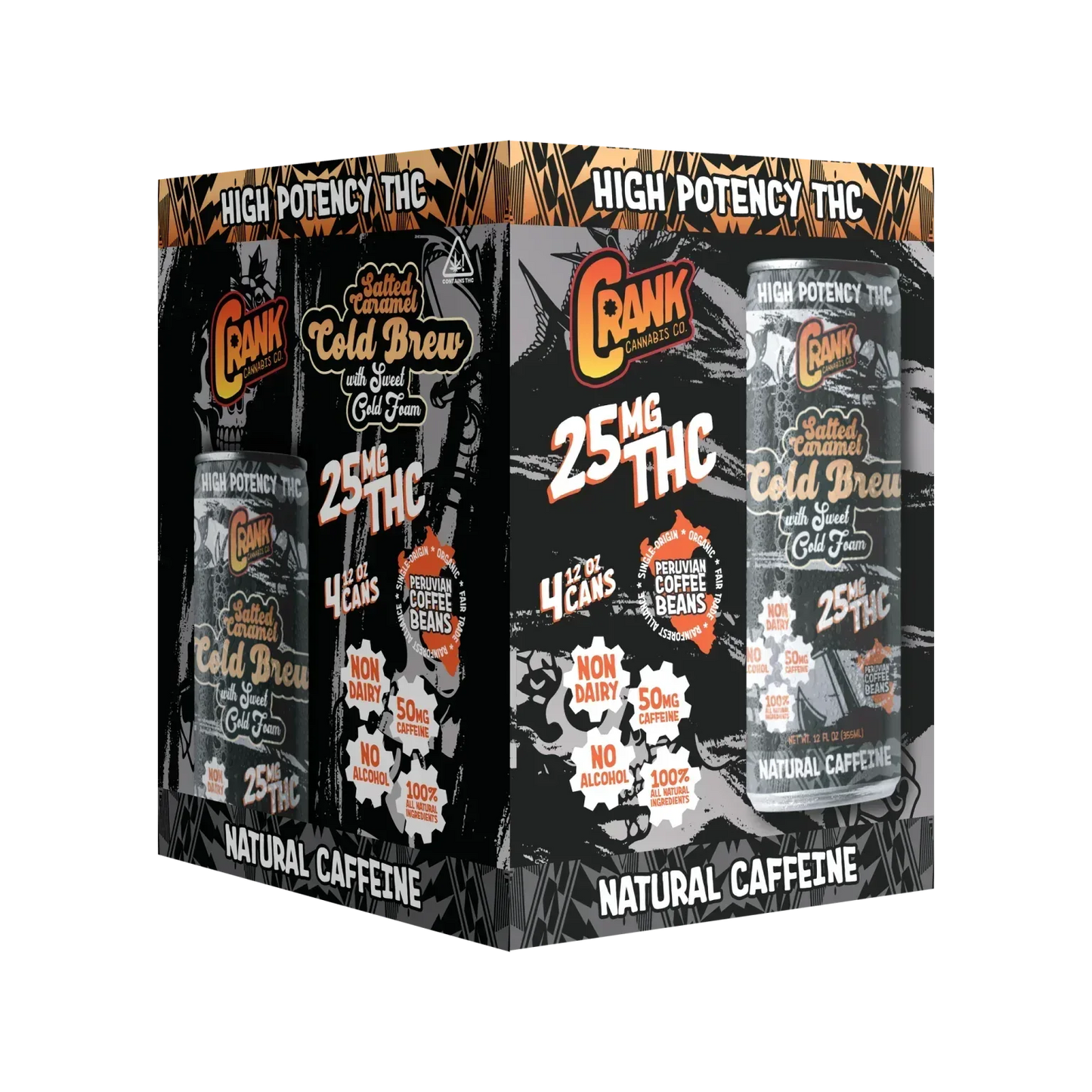 CRANK Nitro Salted Caramel Delta 9 THC Cold Brew - We The People 