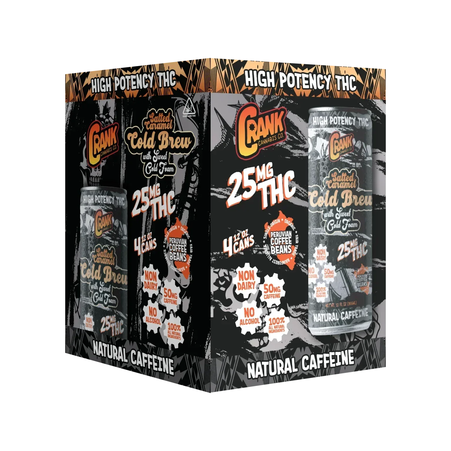 CRANK Nitro Salted Caramel Delta 9 THC Cold Brew - We The People 