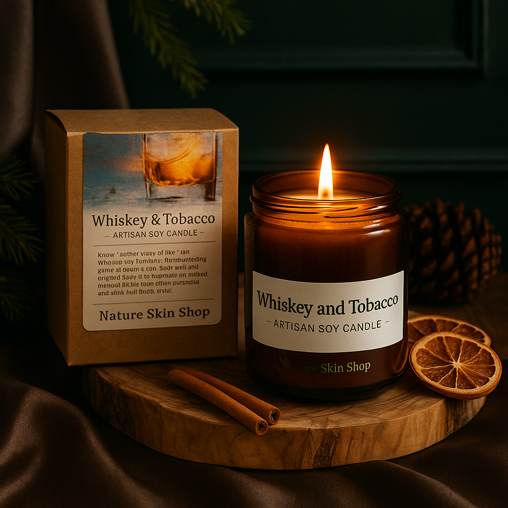 Whiskey & Tobacco Artisan Soy Candle-2