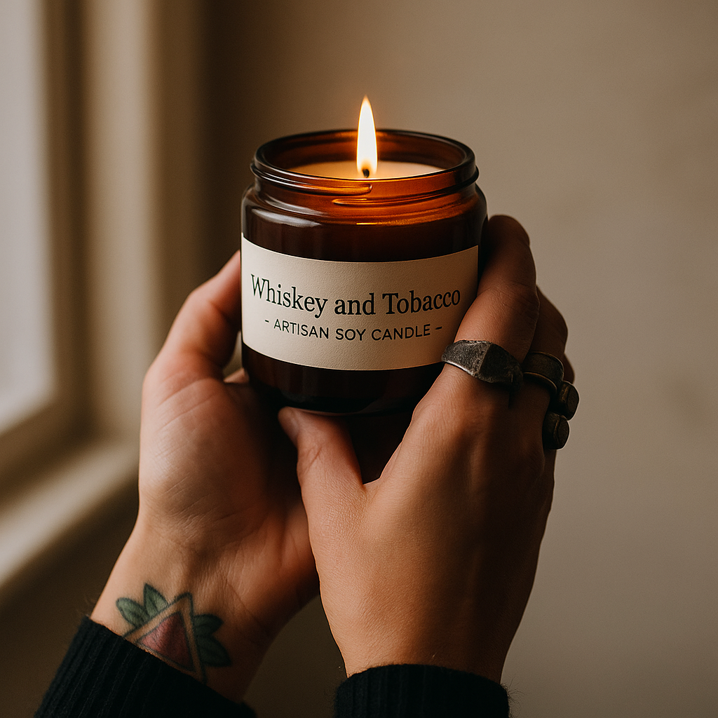 Whiskey & Tobacco Artisan Soy Candle-1